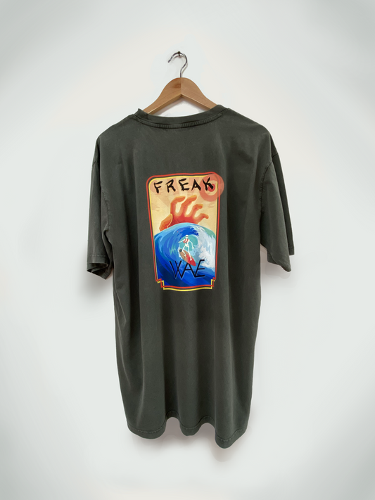 Oversize Tee | Freak Wave - Stonewash Grey