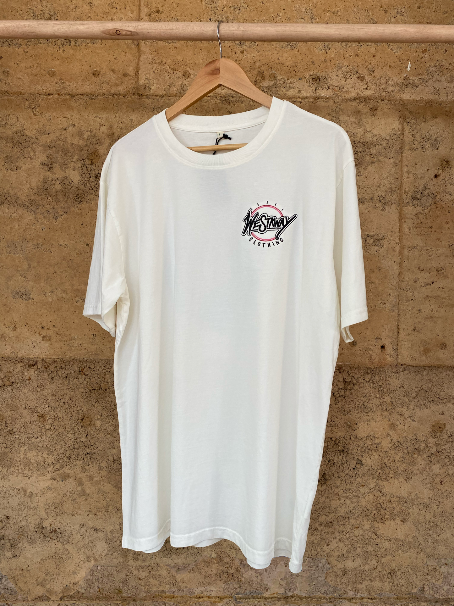 Oversize Tee | Shell - Stonewash White