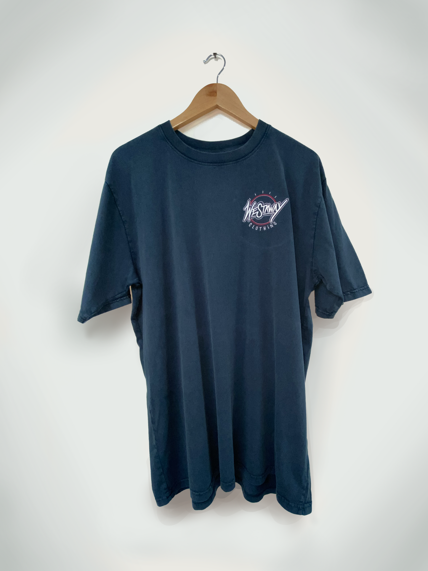 Oversize Tee | Cloudy Skies - Stonewash Denim